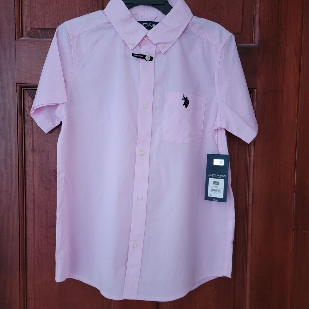 U.S. Polo Assn. Pink Kids Button Down Shirt